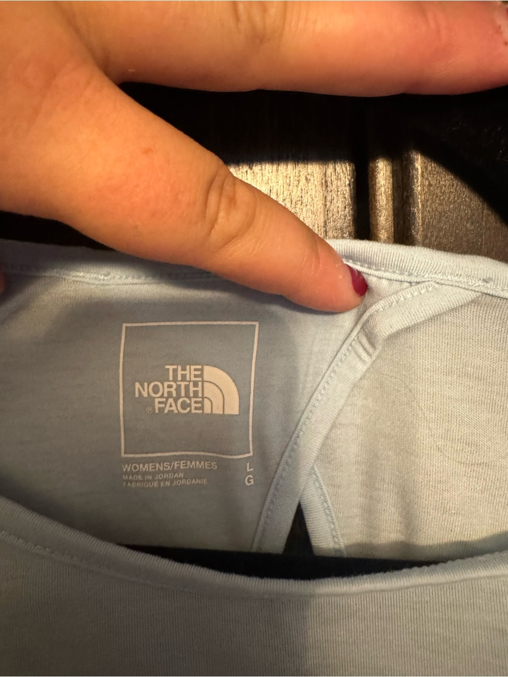 The North Face Women's Pale Blue Short Sleeve Crew Tee - Picture 3 of 3